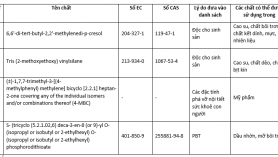 Bốn hoá chất nguy hiểm được thêm vào danh sách các chất được quan tâm cao của Cơ quan Hoá chất Châu Âu (ECHA)